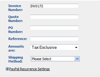 Invoice: Shipping Method
