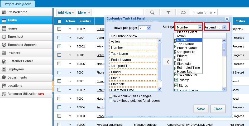Customize Listing pages