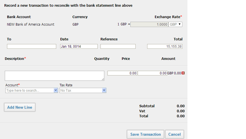 Bank reconcilation
