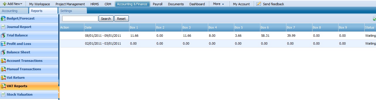 VAT Reports