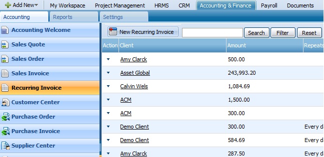 Recurring Invoice